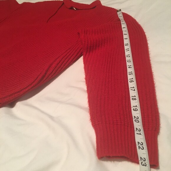 🎯3 for $30🎯 Marci sweater XL red keyhole ribbed knit oversized Siren Grunge - Picture 6 of 7